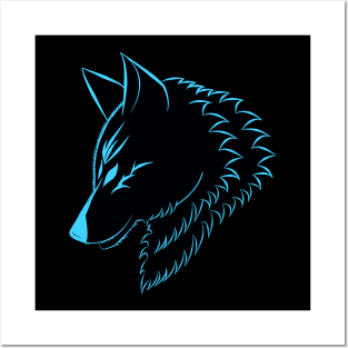 Blue wolf Posters and Art